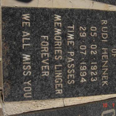 HENNEK Rudi 1923-1994