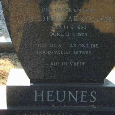 HEUNES Diederik Arnoldus 1893-1978