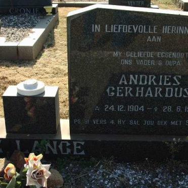 LANGE Andries Gerhardus, de 1904-1994