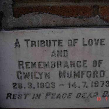 MUMFORD Gwilyn 1903-1973