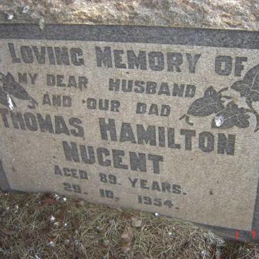 NUGENT Thomas Hamilton -1954