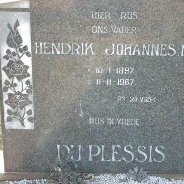 PLESSIS Hendrik Johannes M., du 1897-1967