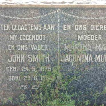 SMITH John 1875-196? &amp; Martha Maria Jacomina MUNROE