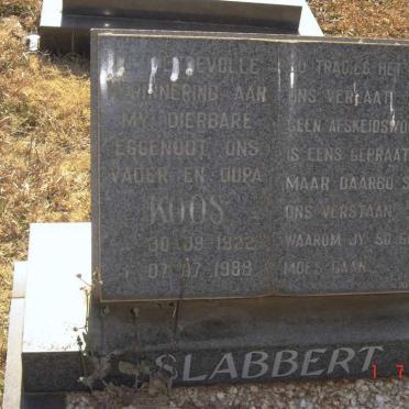 SLABBERT Koos 1922-1989