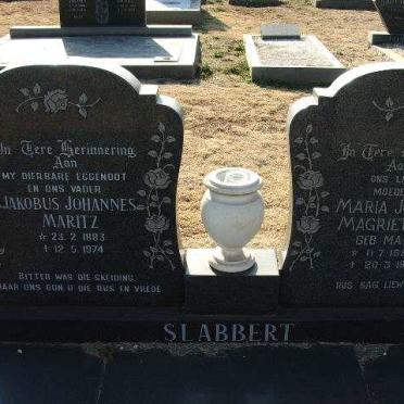 SLABBERT Jakobus Johannes Maritz 1883-1974 &amp; Maria Johanna Magrietha MARE 1883-1983