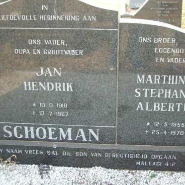 SCHOEMAN Marthinus Stephanus Albertus 1955-1978