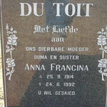 TOIT Anna Francina, du 1914-1992