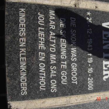 VENTER Elma 1943-2000