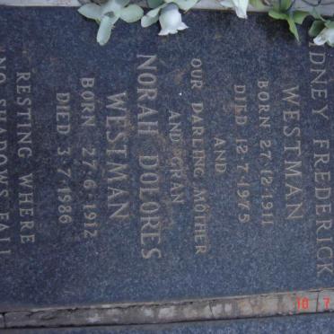 WESTMAN Sidney Frederick 1911-1975 &amp; Norah Delores 1912-1986