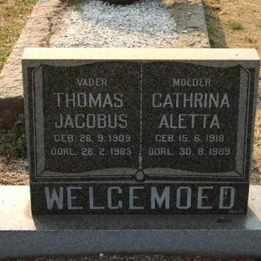 WELGEMOED Thomas Jacobus 1909-1983 &amp; Cathrina Aletta 1918-1989