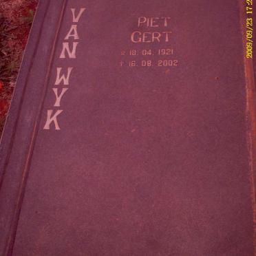WYK Piet Gert, van 1921-2002