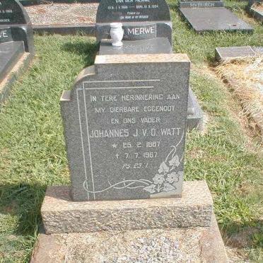 WATT Johannes J.V.D. 1887-1967
