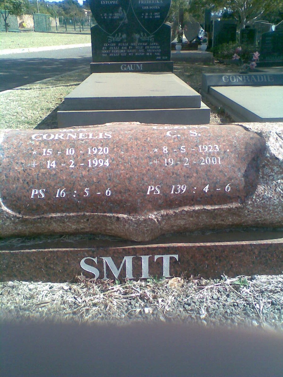 SMIT Jan Cornelis 1920-1994 &amp; Gezina C.S. 1923-2001