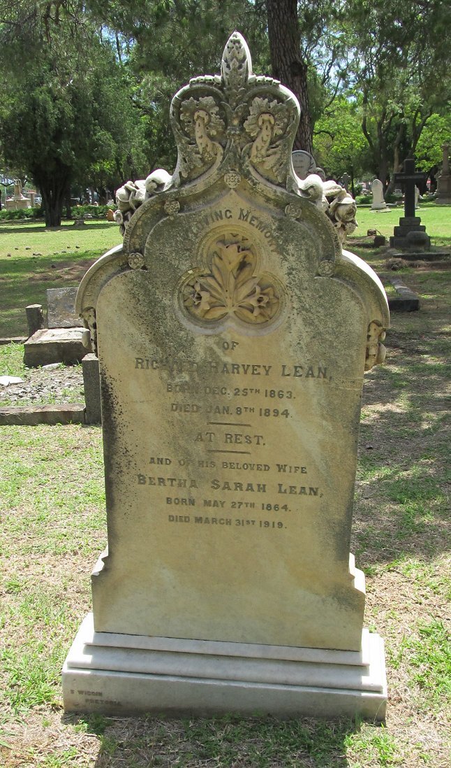 LEAN Richard Harvey 1863-1894 &amp; Bertha Sarah 1864-1919
