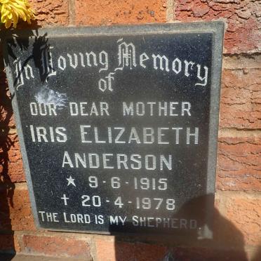 ANDERSON Iris Elizabeth 1915-1978