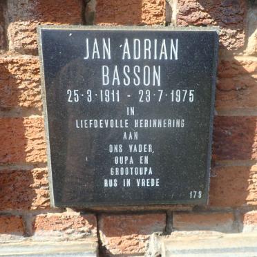 BASSON Jan Adrian 1911-1975