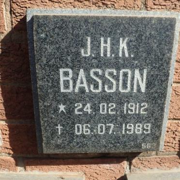 BASSON J.H.K. 1912-1989