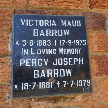 BARROW Percy Joseph 1881-1979 &amp; Victoria Maud 1883-1975