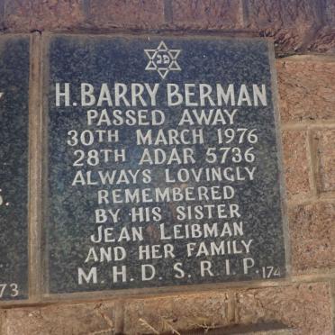 BERMAN H. Barry -1976