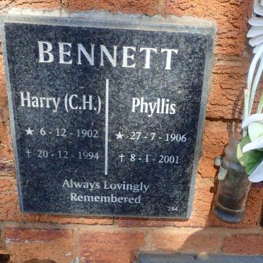 BENNETT C.H. 1902-1994 &amp; Phyllis 1906-2001