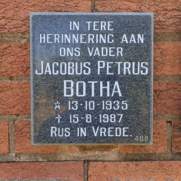 BOTHA Jacobus Petrus 1935-1987