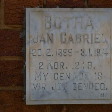 BOTHA Jan Gabriel 1899-1974