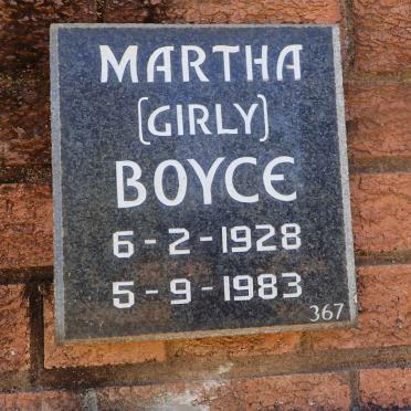 BOYCE Martha 1928-1983