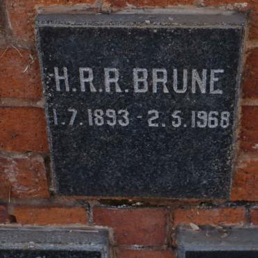 BRUNE H.R.R. 1893-1968