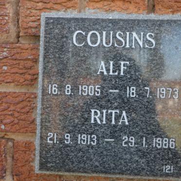 COUSINS Alf 1905-1973 &amp; Rita 1913-1986