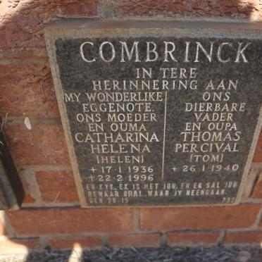 COMBRINCK Thomas Percival 1940- &amp; Catharina Helena 1936-1996