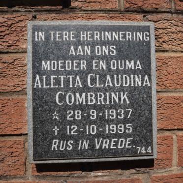 COMBRINK Aletta Claudina 1937-1995
