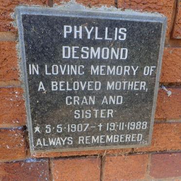 DESMOND Phyllis 1907-1988