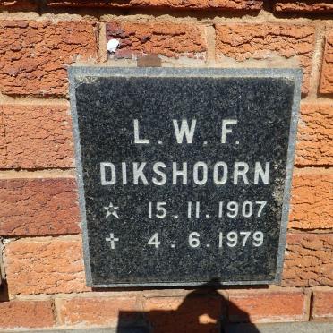 DIKSHOORN L.W.F. 1907-1979