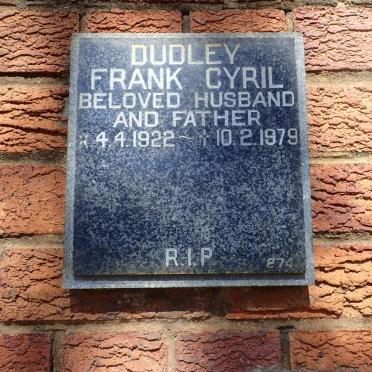 DUDLEY Frank Cyril 1922-1979