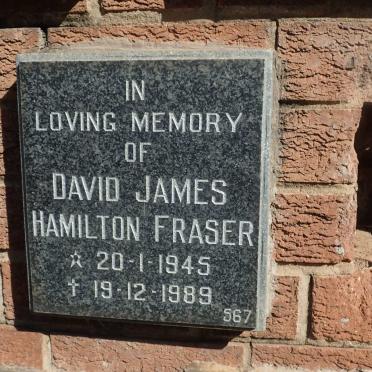 FRASER David James Hamilton 1945-1989