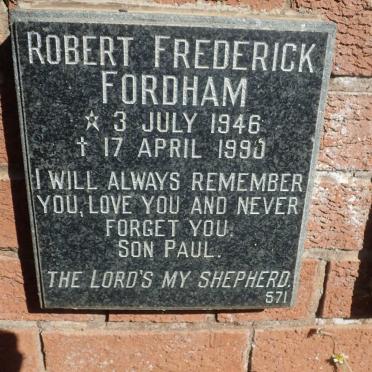 FORDHAM Robert Frederick 1946-1990