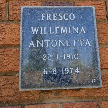 FRESCO Willemina Antonetta 1910-1974