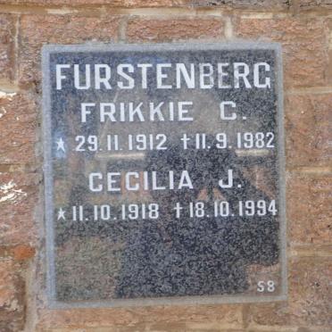 FURSTENBERG Frikkie C. 1912-1982 &amp; Cecilia J. 1918-1994