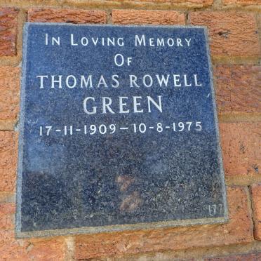 GREEN Thomas Rowell 1909-1975