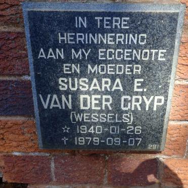 GRYP Susara E., van der nee WESSELS 1940-1979
