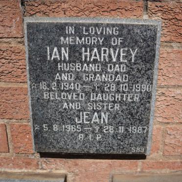 HARVEY Ian 1940-1990 :: HARVEY Jean 1965-1987