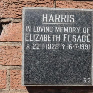 HARRIS Elizabeth Elsabe 1928-1991