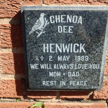 HENWICK Chenoa Dee 1989-1989