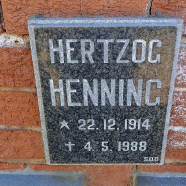 HENNING Hertzog 1914-1988