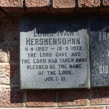 HERSHENSOHNN Louis Ivan 1907-1972