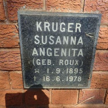 KRUGER Susanna Angenita nee ROUX 1895-1978