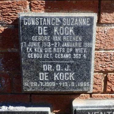 KOCK D.J., de 1909-1995 &amp; Constance Suzanne VAN REENEN 1913-1989