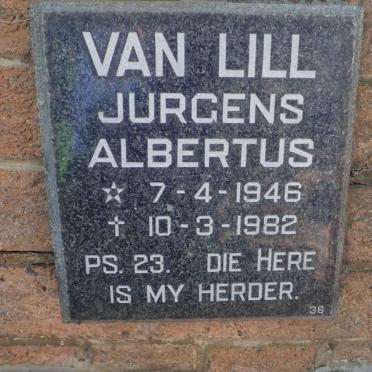 LILL Jurgens Albertus, van 1946-1982