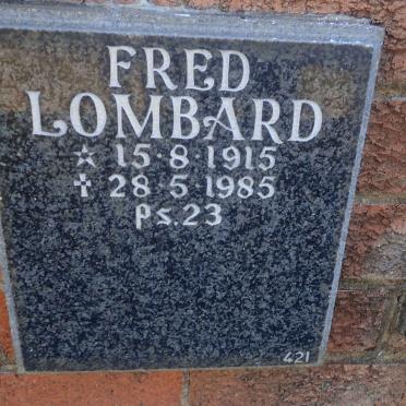 LOMBARD Fred 1915-1985