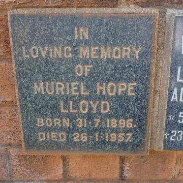 LLOYD Muriel Hope 1896-1957